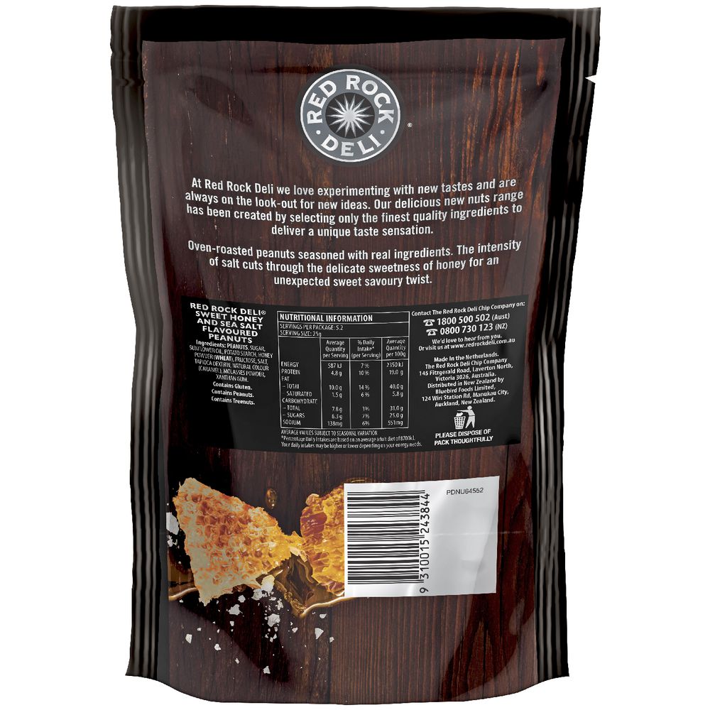 Red Rock Deli Nuts Honey and Sea Salt 150g