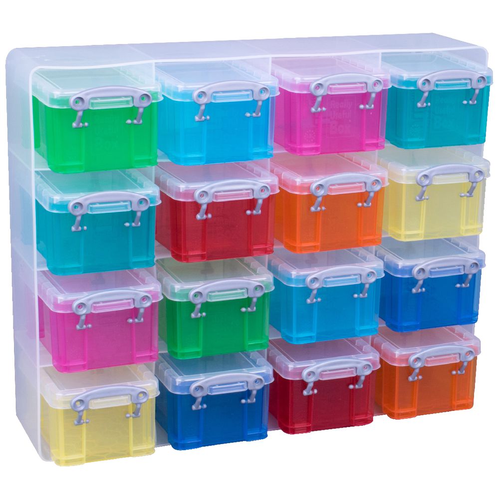 Really Useful Box 0.3L Organiser Assorted 16 Pack