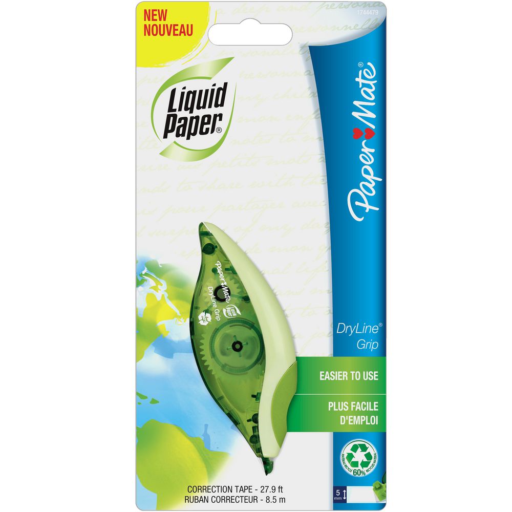 PaperMate Dryline Grip 5 mm x 8.5 m Correction Tape Recycled
