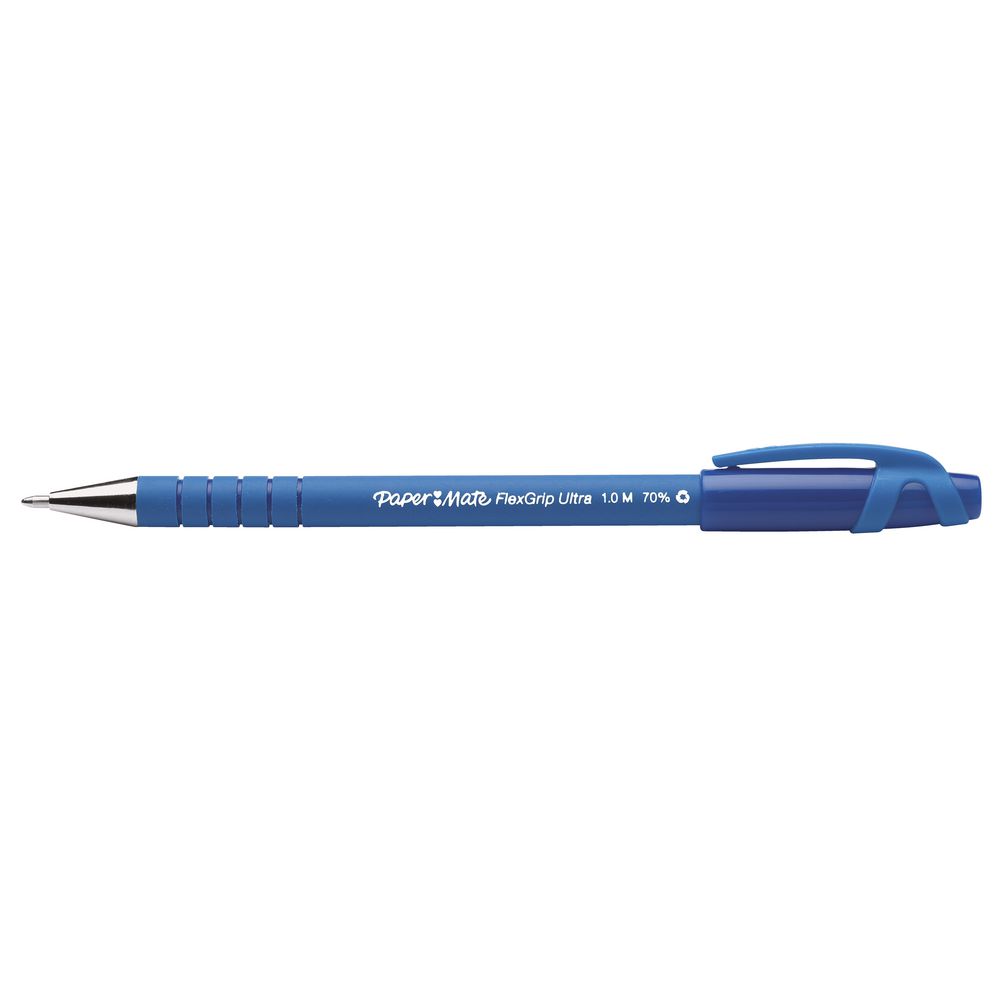 PaperMate FlexGrip Ultra Ballpoint Pen Blue 4 Pack