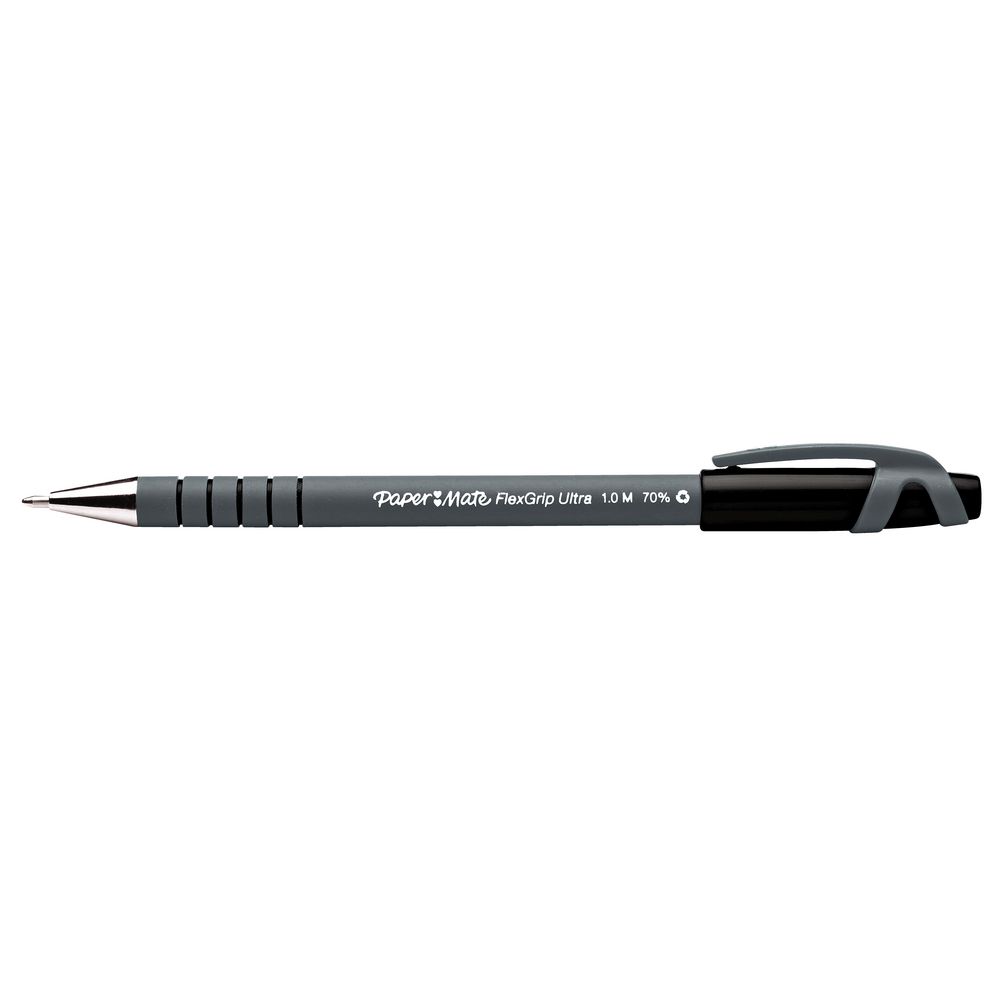 PaperMate FlexGrip Ultra Ballpoint Pen Black 4 Pack