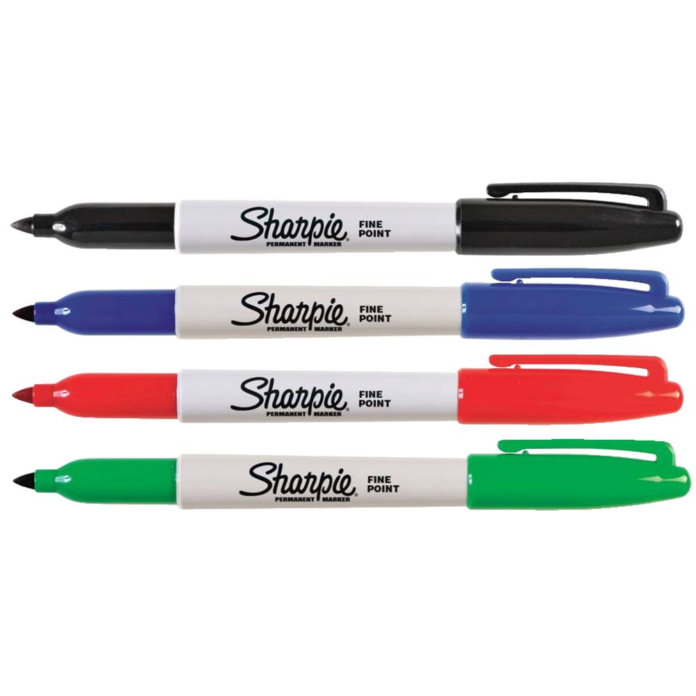 Sharpie Fine Permanent Markers Assorted 4 Pack
