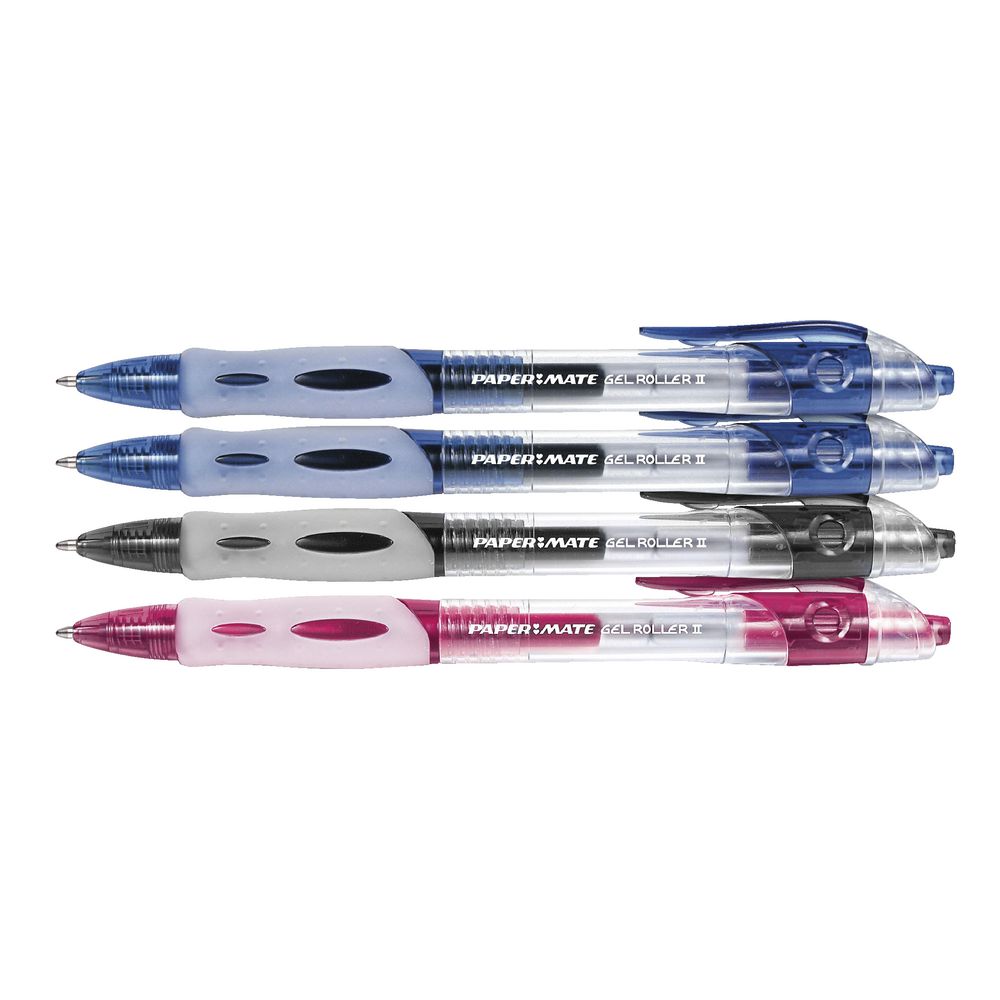 PaperMate Gel Roller II Retractable Gel Pens Assorted 4 Pack