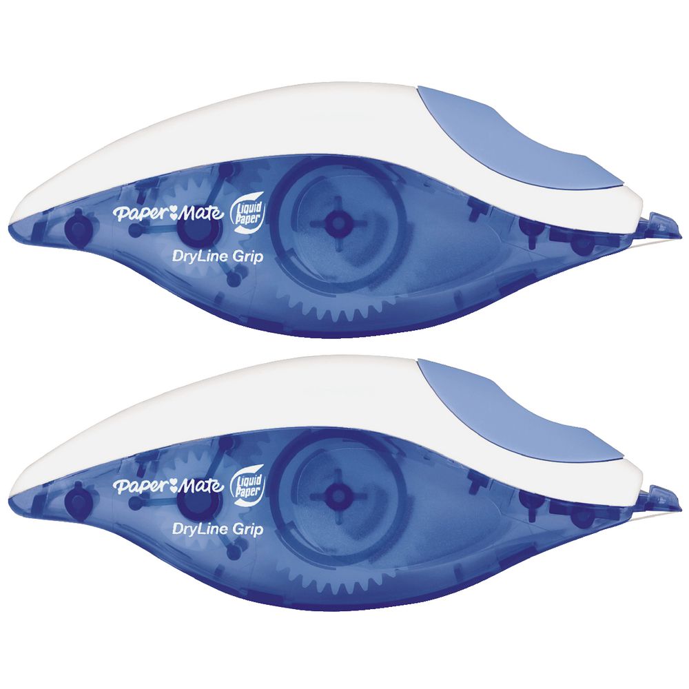 Liquid Paper Dryline Correction Tape 5mm x 8.5m Blue 2 Pack Officeworks