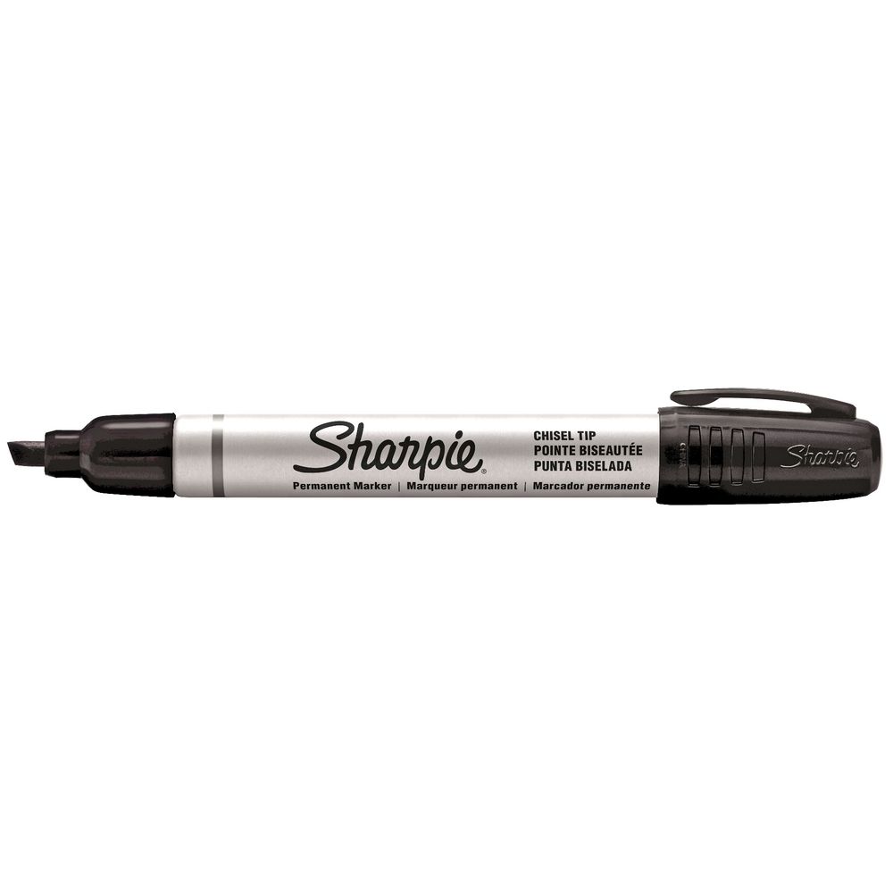Sharpie Pro Metal Chisel Permanent Markers Black 12 Pack