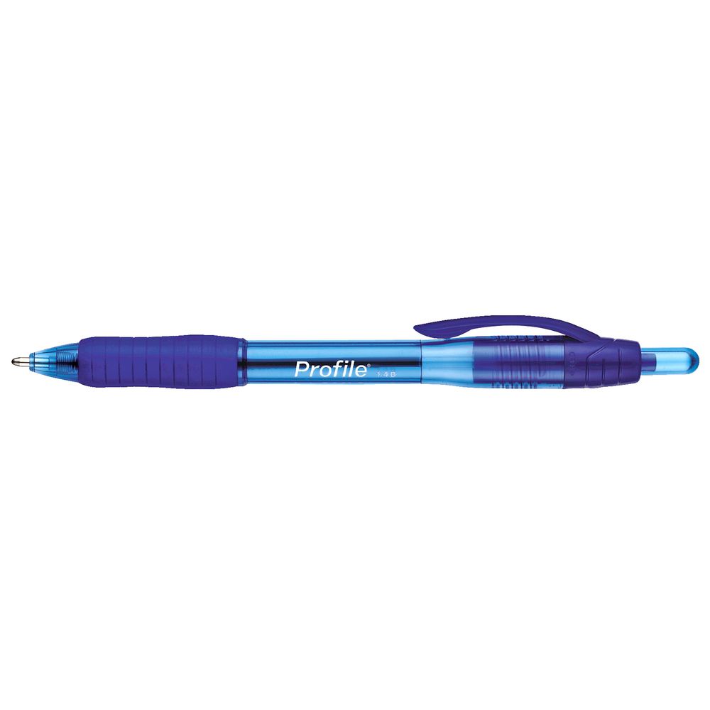 PaperMate Profile Retractable Ballpoint Pens Blue 4 Pack