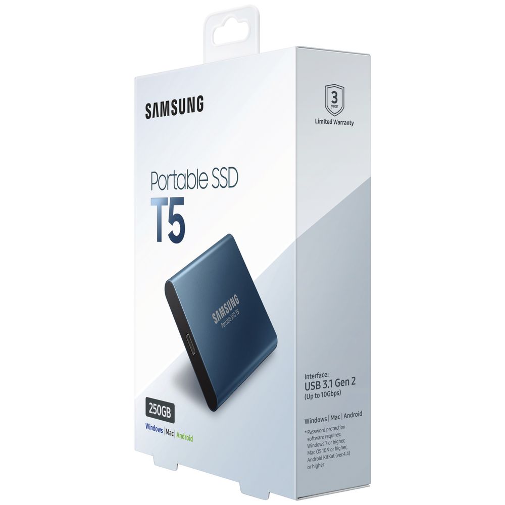 Samsung 250GB Portable Solid State Drive T5