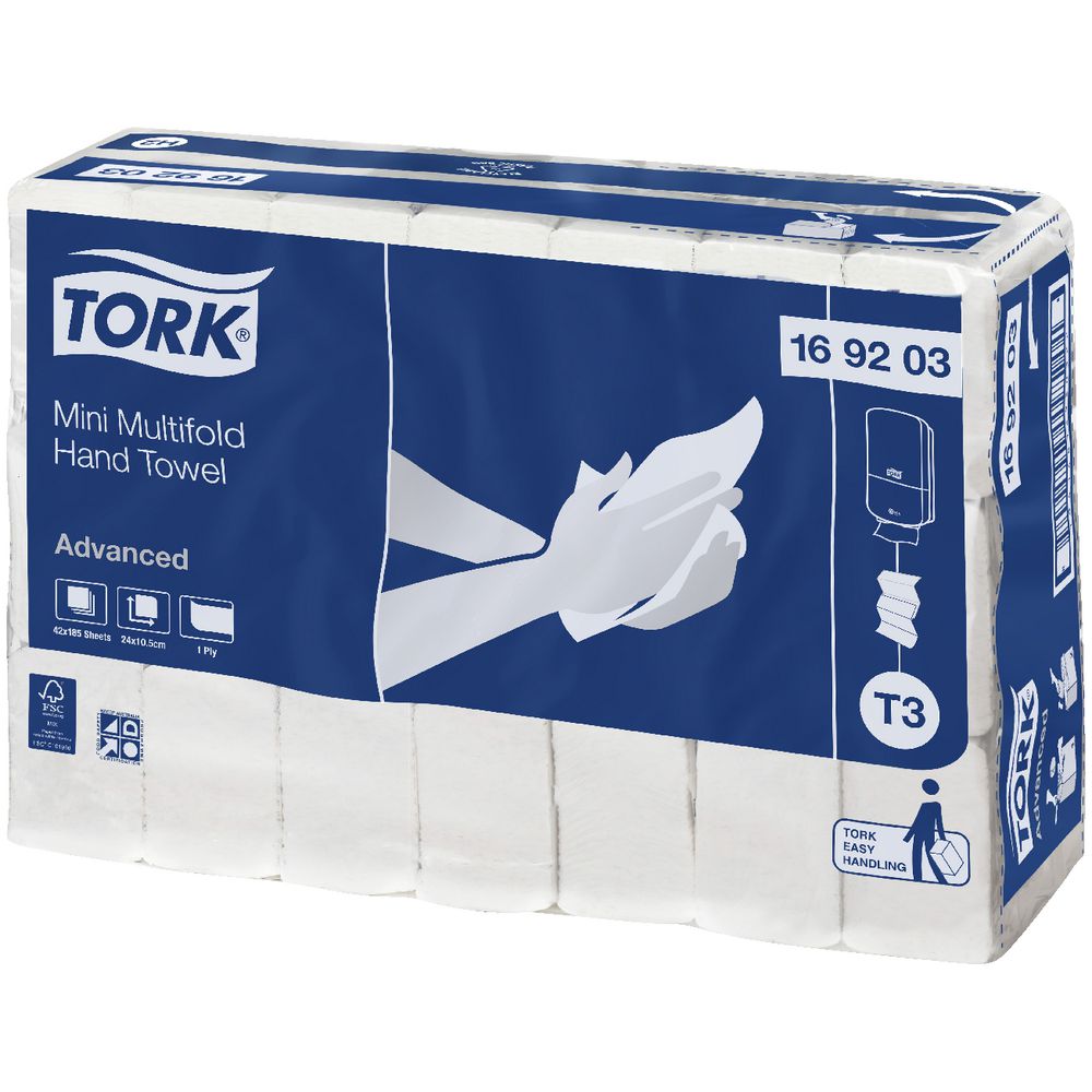 Tork Advanced Mini Multifold Hand Towel 42 Pack
