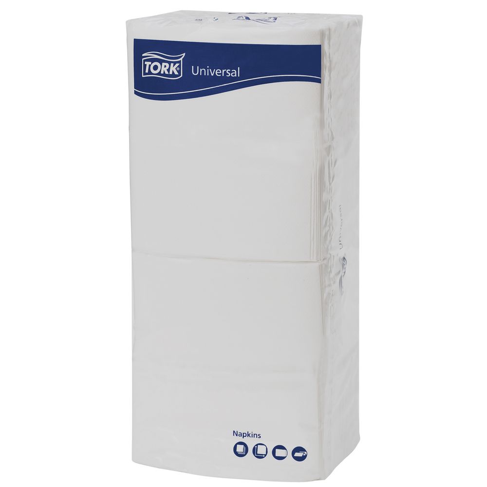 Tork 1 Ply Folded Dinner Napkins White 250 Pack