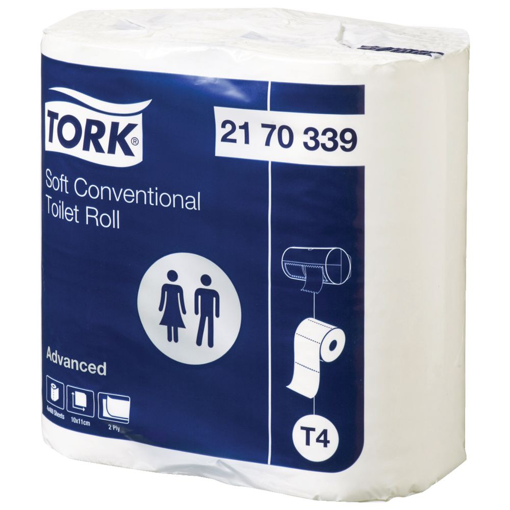 Tork Advanced T4 System Toilet Paper Rolls 400 Sheet 4 Pack