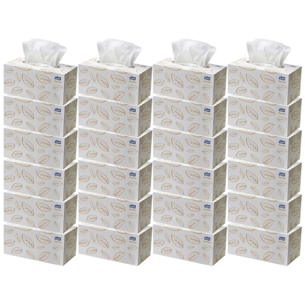 Tork Premium 2 Ply Facial Tissues 224 Sheets 24 Boxes