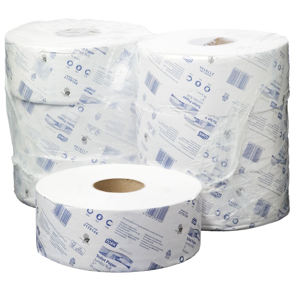 Tork T1 System Advanced Jumbo Toilet Paper Rolls 6 Pack Officeworks