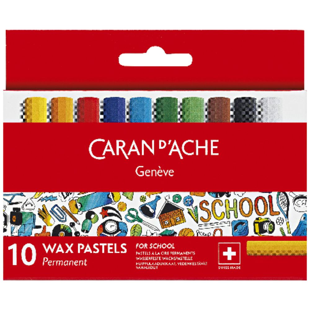 Caran d'Ache Permanent Wax Pastels 10 Pack