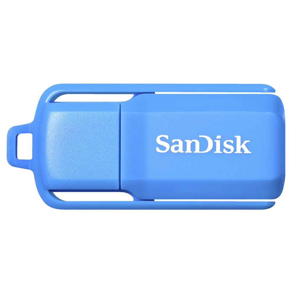 SanDisk Cruzer Switch USB 2.0 Flash Drive 16GB Neon Blue