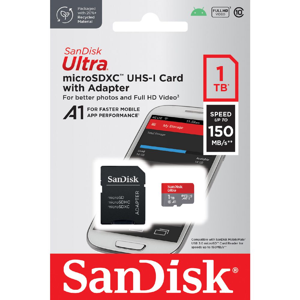 KRECOO Micro SD Card 1TB Ultra High Speed Class 10 Memory Card For Phone, Tablet, Security Camera
