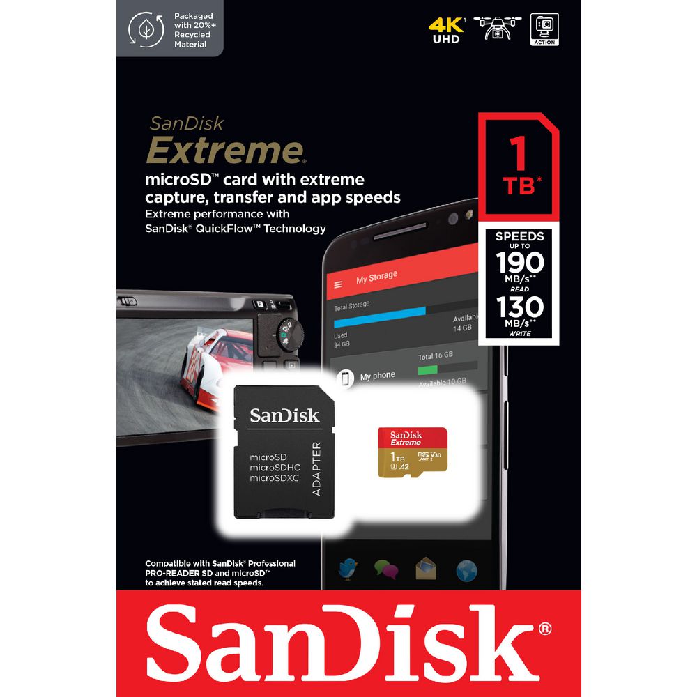 SanDisk　microSDXC　1TB SanDisk 1TB Ultra microSDXC UHS-I Memory Card 120MB/s Micro
