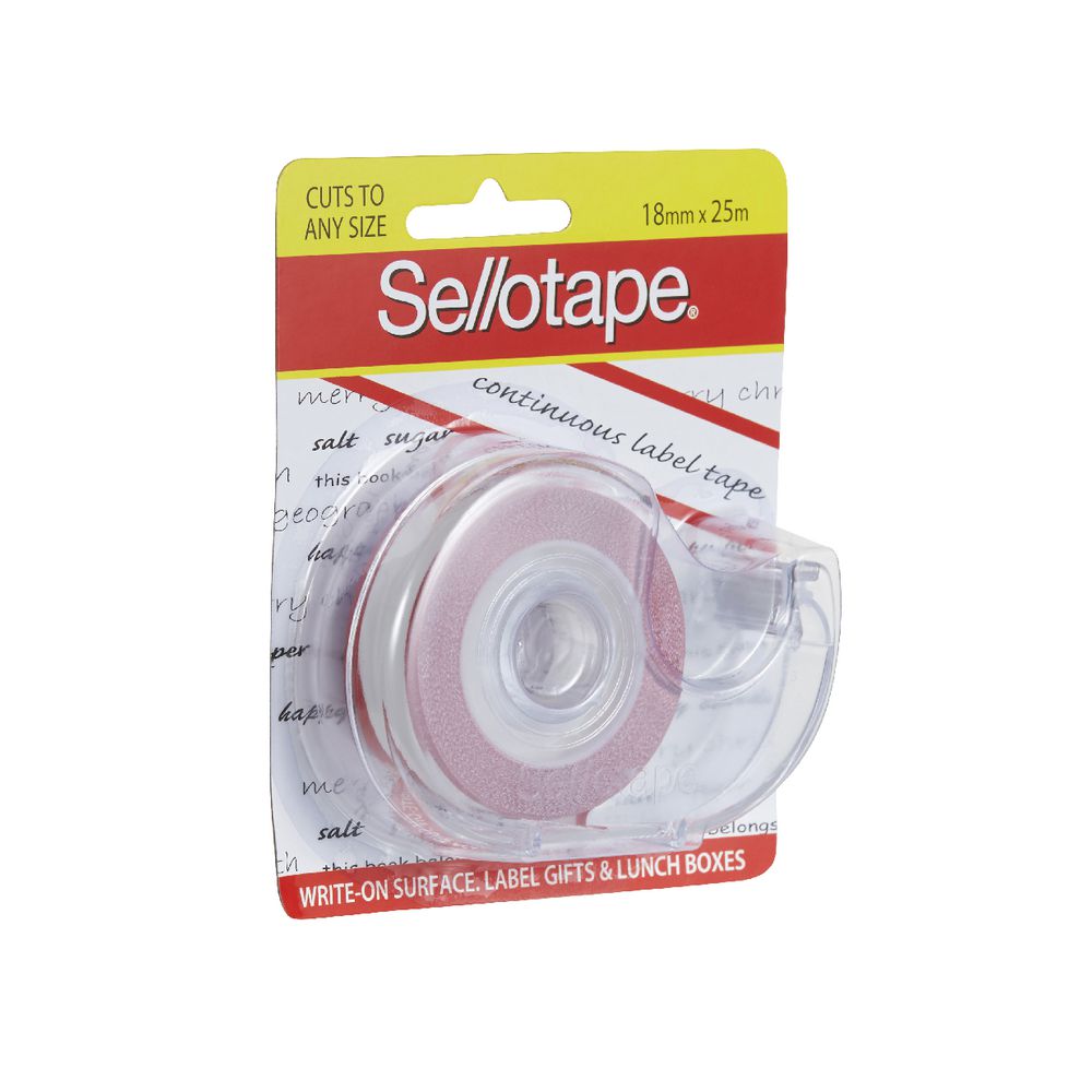 Sellotape Label Tape 18mm x 25m Red
