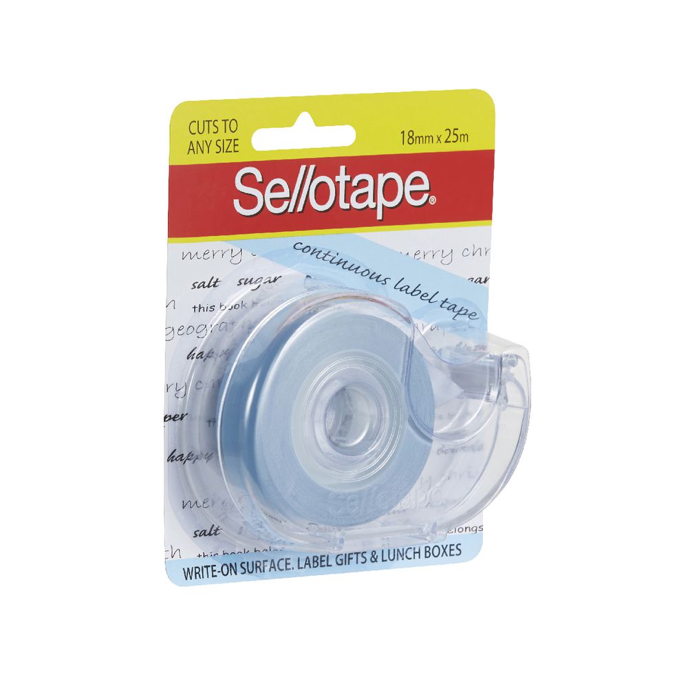 Sellotape Label Tape 18mm x 25m Blue