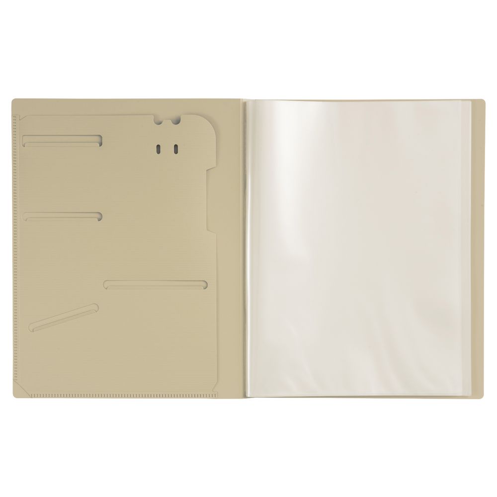 Smart Fit Display Book A4 Fixed Pockets Stone