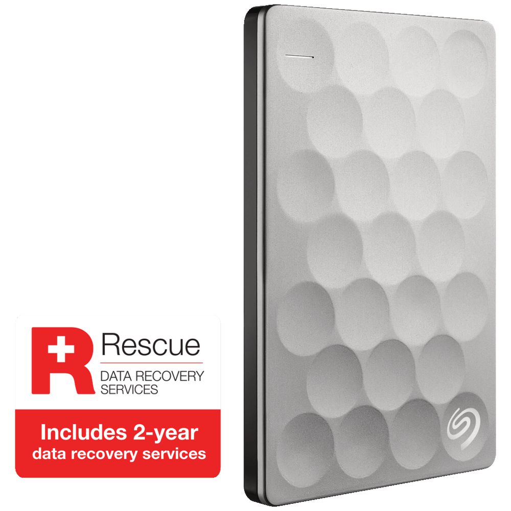Seagate 2TB Backup Plus Ultra Slim Portable Hard Drive Silver