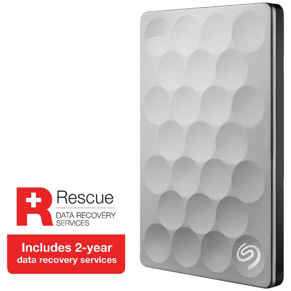 Seagate 2TB Backup Plus Ultra Slim Portable Hard Drive Silver