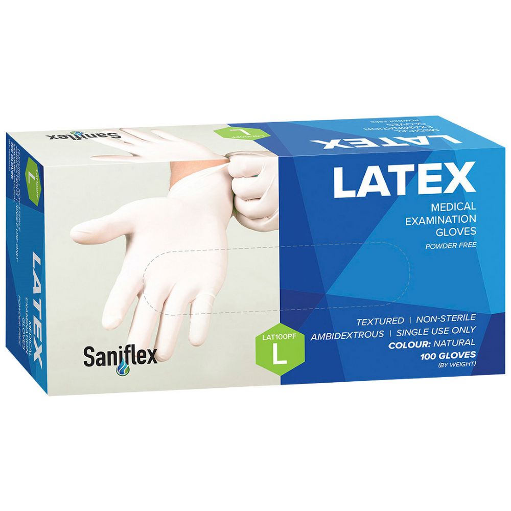 Finecare Latex Gloves 100枚入り×10個セット Finecare Latex Gloves 100枚入り×10個セット