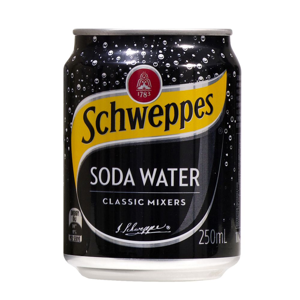 Schweppes Soda Water 250mL 24 Pack Officeworks