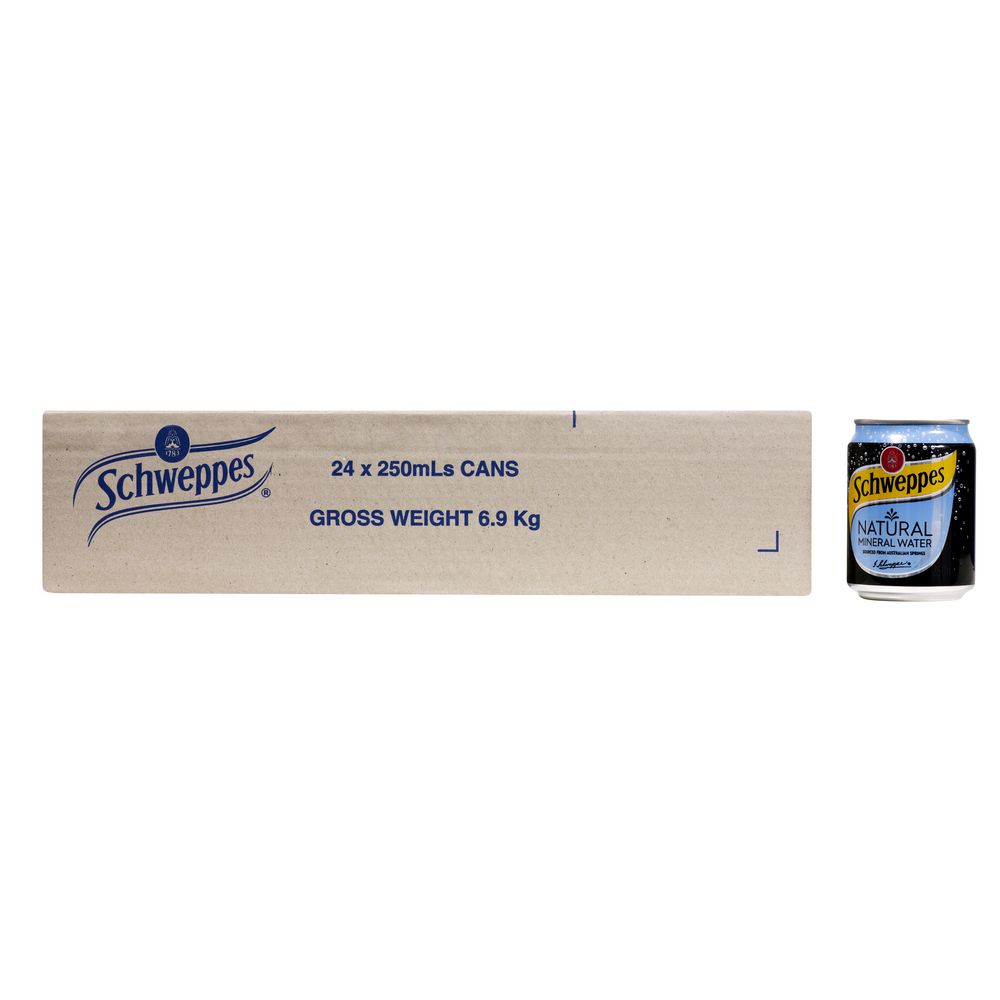 Schweppes Natural Mineral Water 250mL 24 Pack