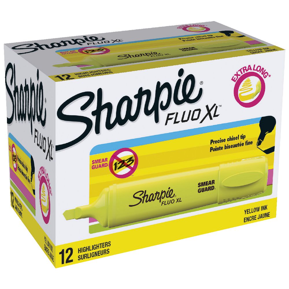 Sharpie Fluo 4XL Highlighter Yellow 12 Pack