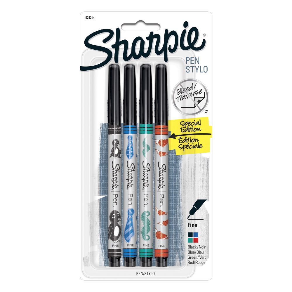 Sharpie Pen Fineliners Design Wraps Assorted 4 Pack