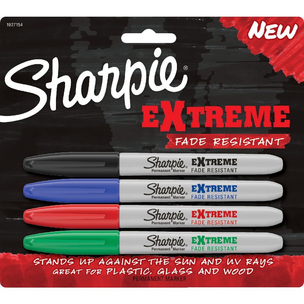 Sharpie Extreme Permanent Markers Assorted 4 Pack