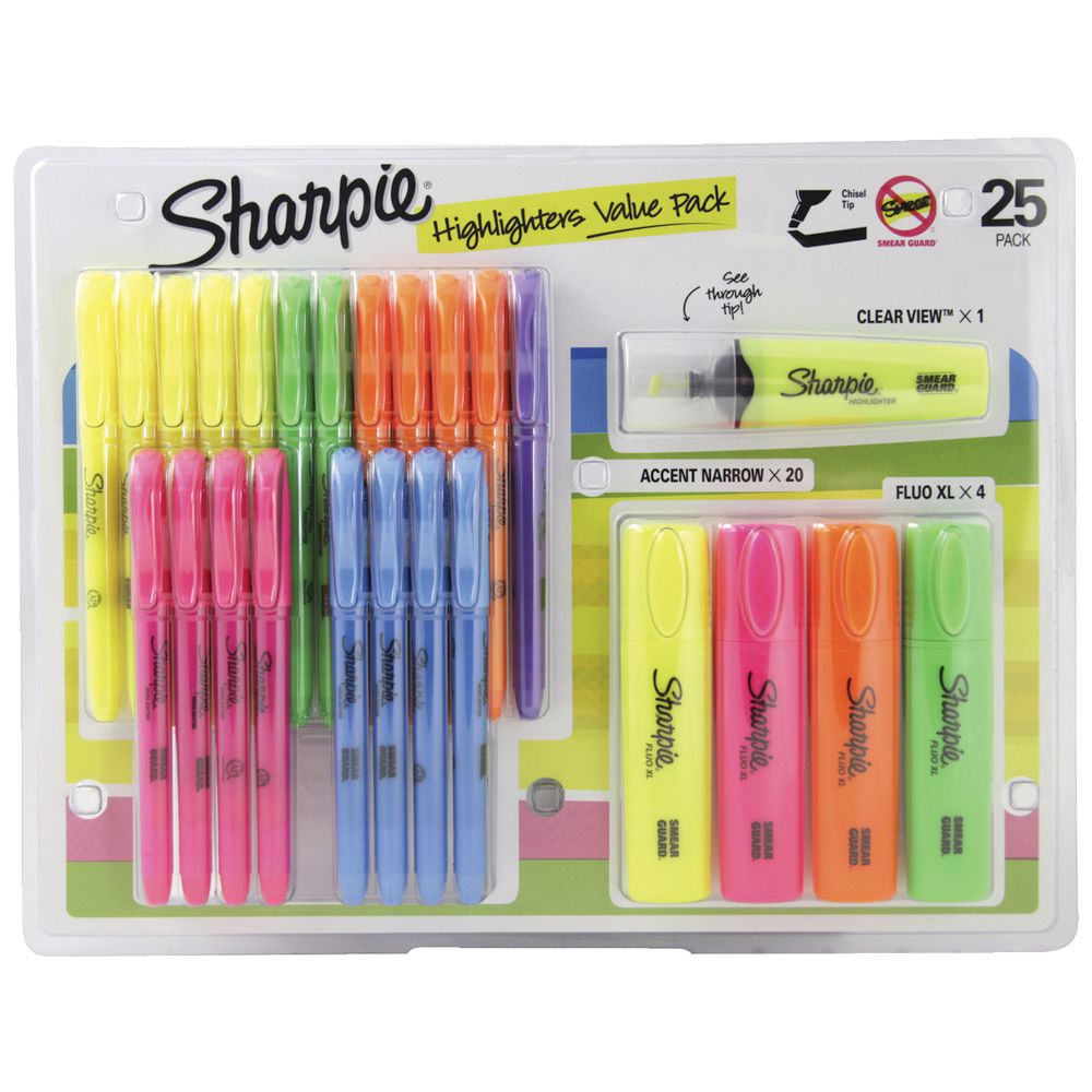 Sharpie Highlighters Value Pack 25 Pack