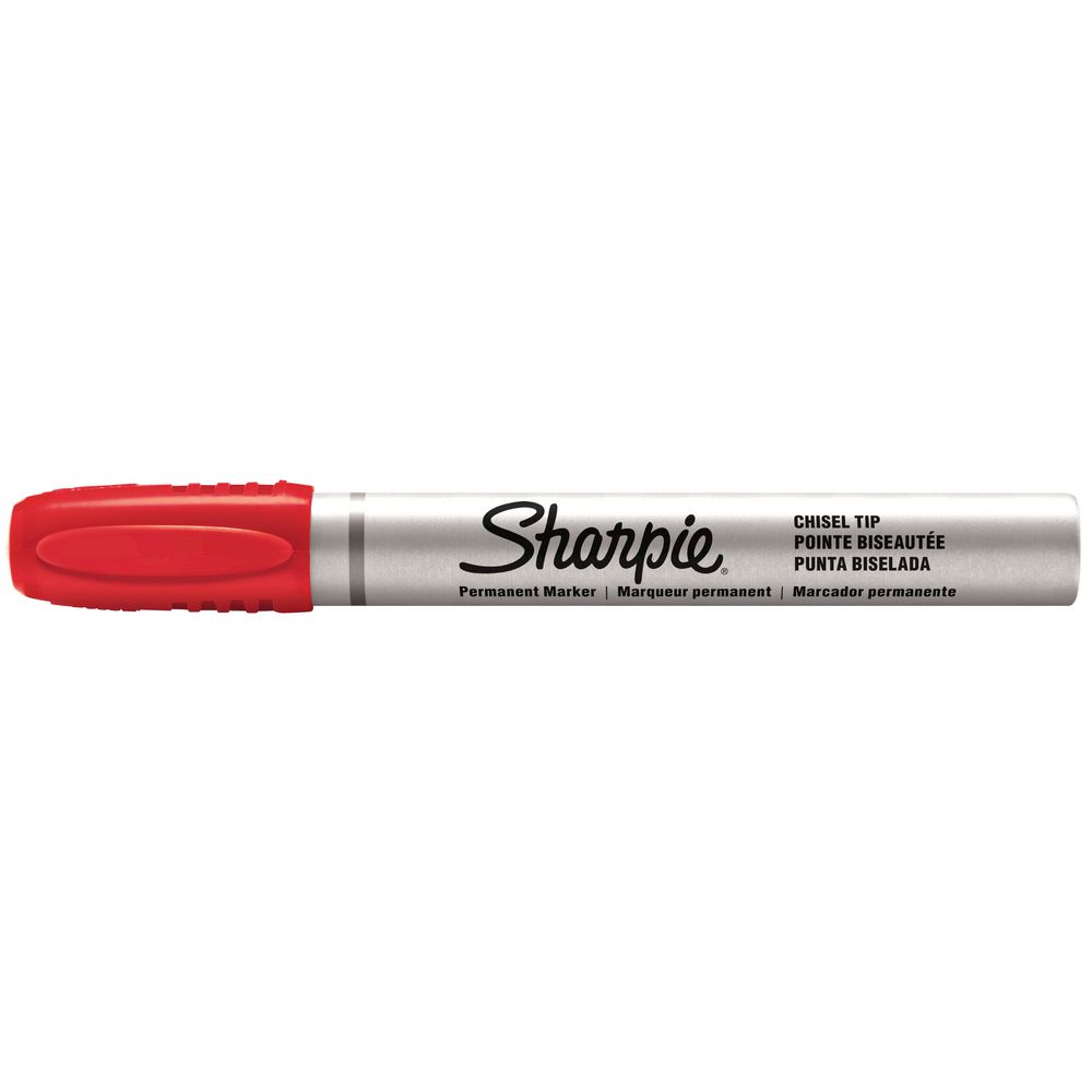 Sharpie Pro Metal Permanent Marker Chisel Tip Red