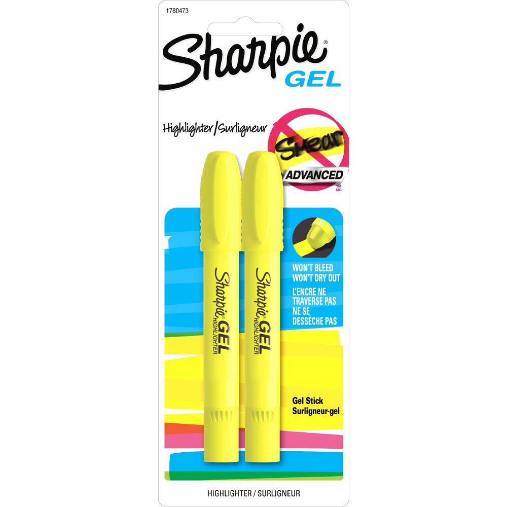 Sharpie Gel Highlighters Yellow 2 Pack