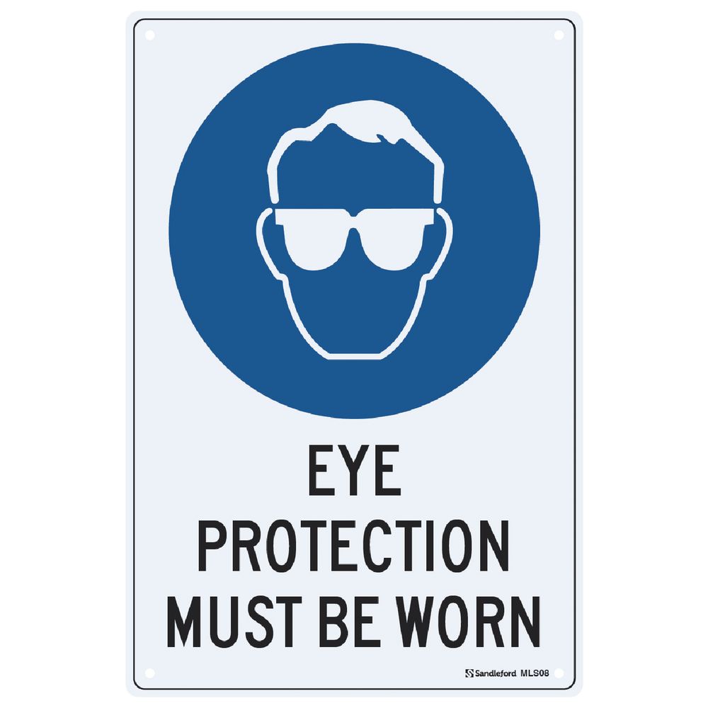 Sandleford Eye Protection Sign 30 x 45cm