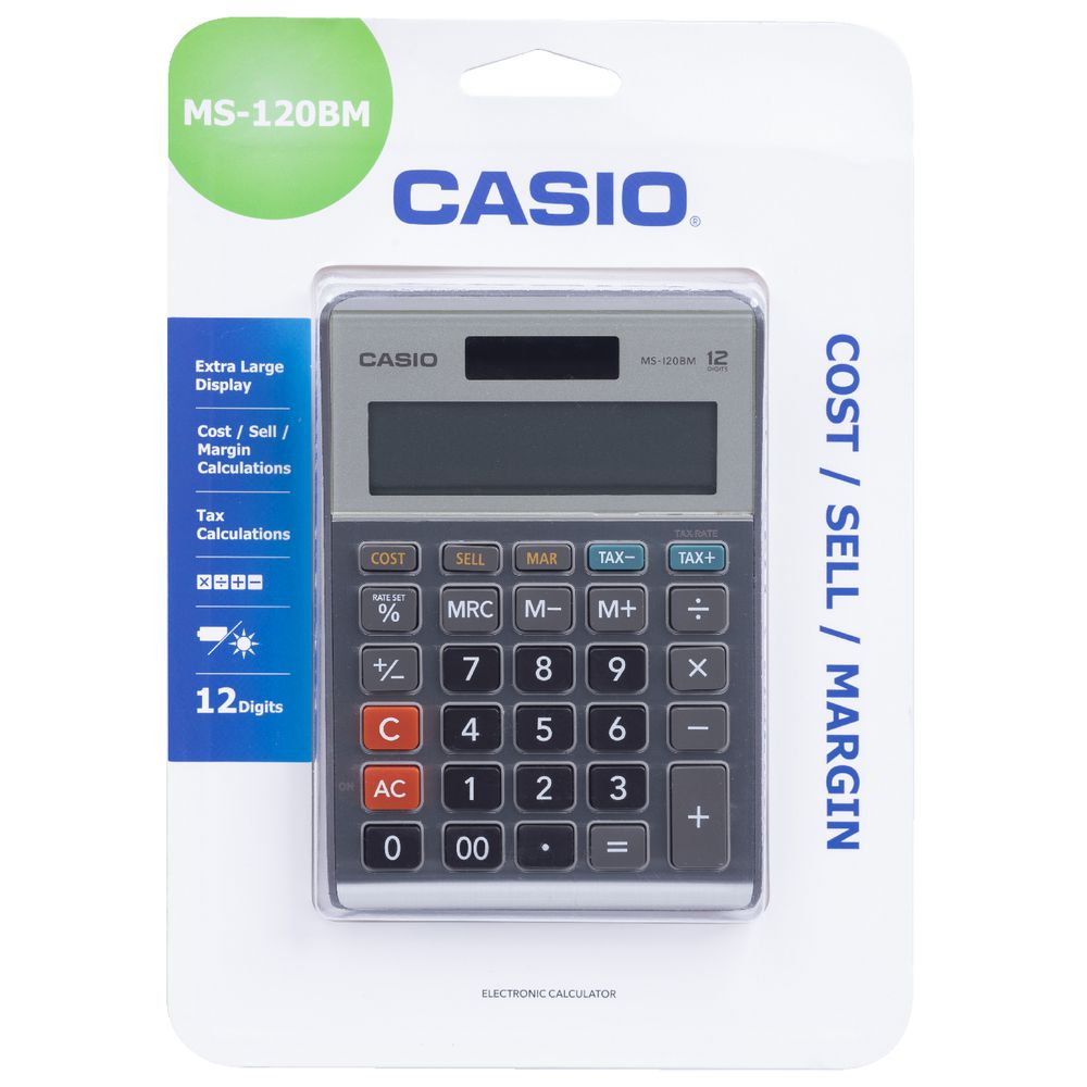 Casio 12 Digit Desktop Calculator MS120BM eBay