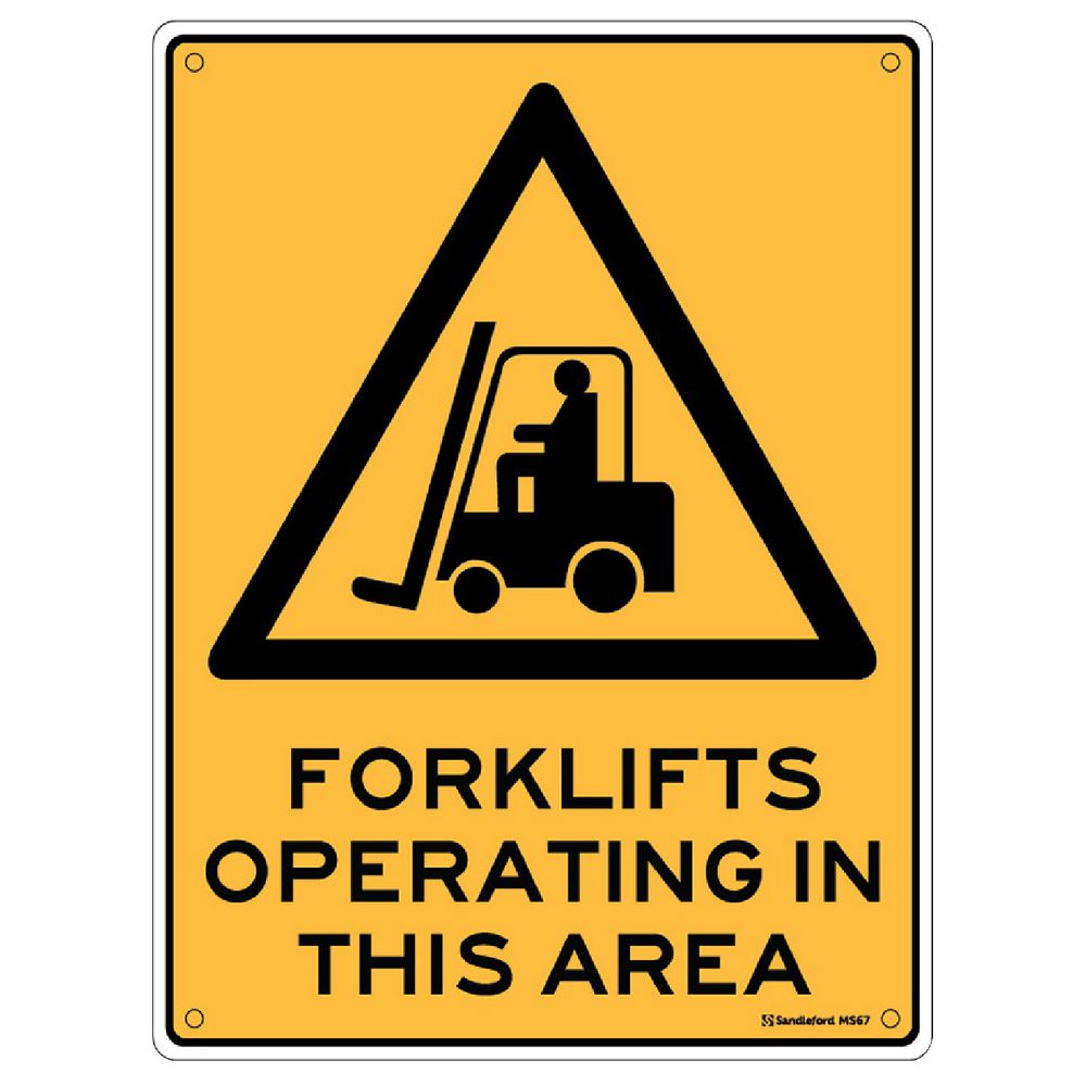 Sandleford Forklift Sign 225 x 300mm Officeworks