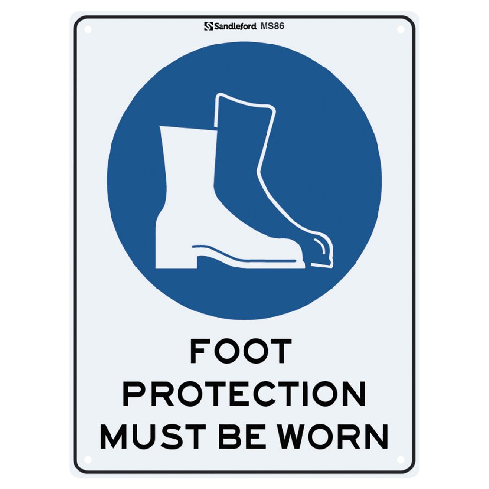 Sandleford Foot Protection Sign 22.5 x 30cm