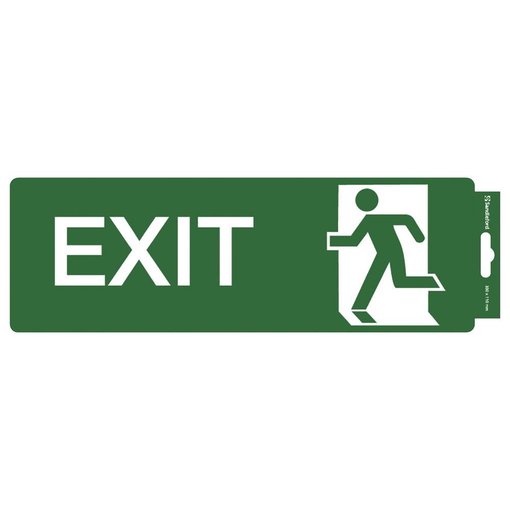 Sandleford Exit Straight Self-adhesive Sign