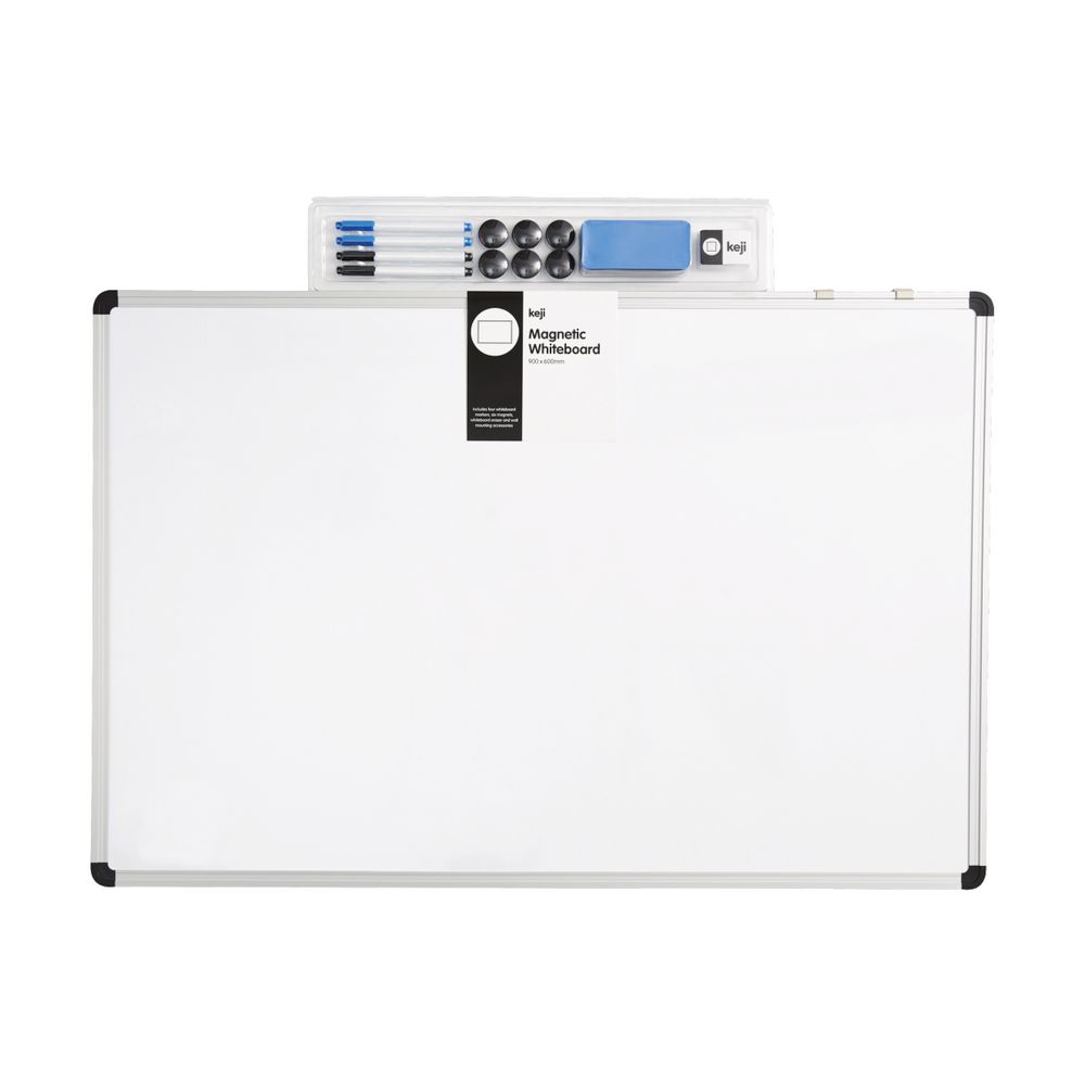 Keji Aluminium Whiteboard & Accessories 900 x 600 mm