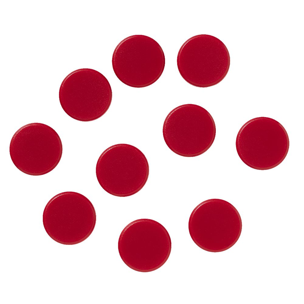J.Burrows Round Magnets Red 10 Pack