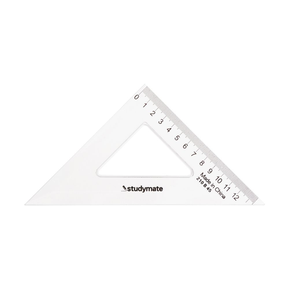 Studymate 21cm 45 Degrees Set Square