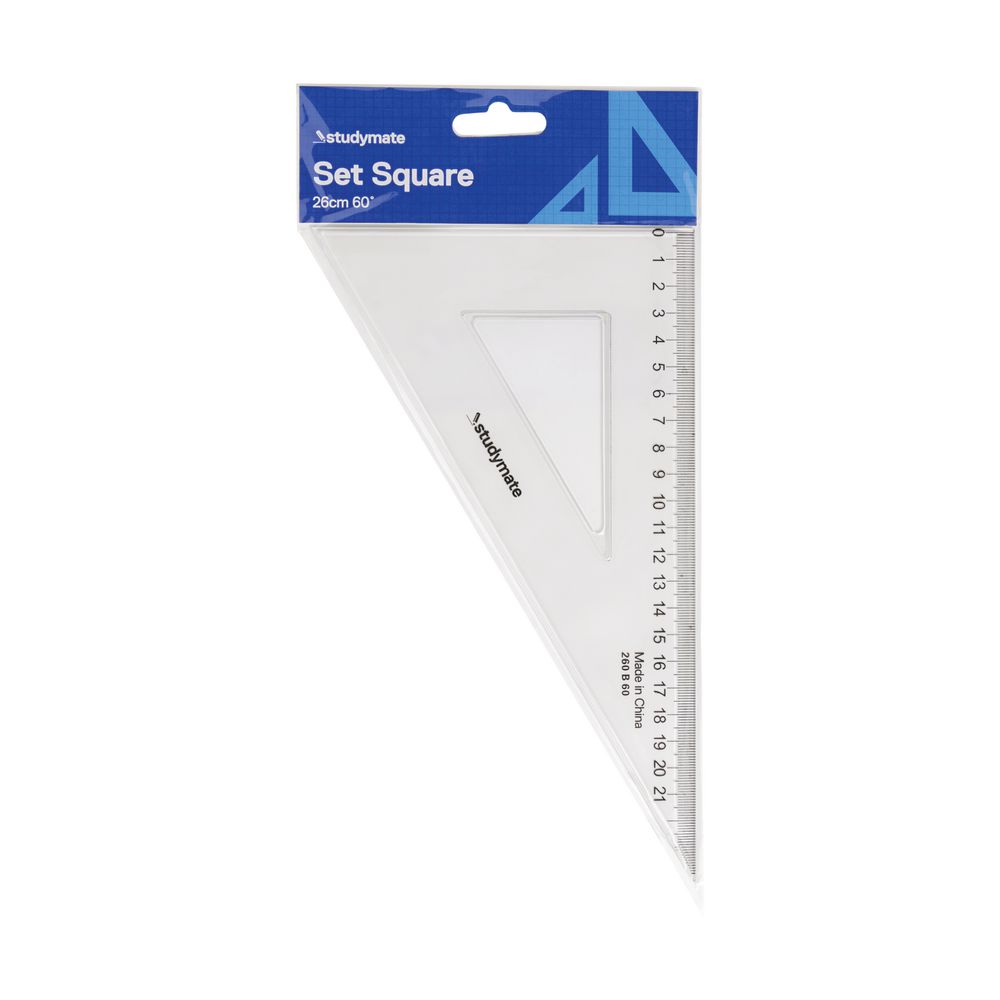 Studymate 26cm 60 Degrees Set Square