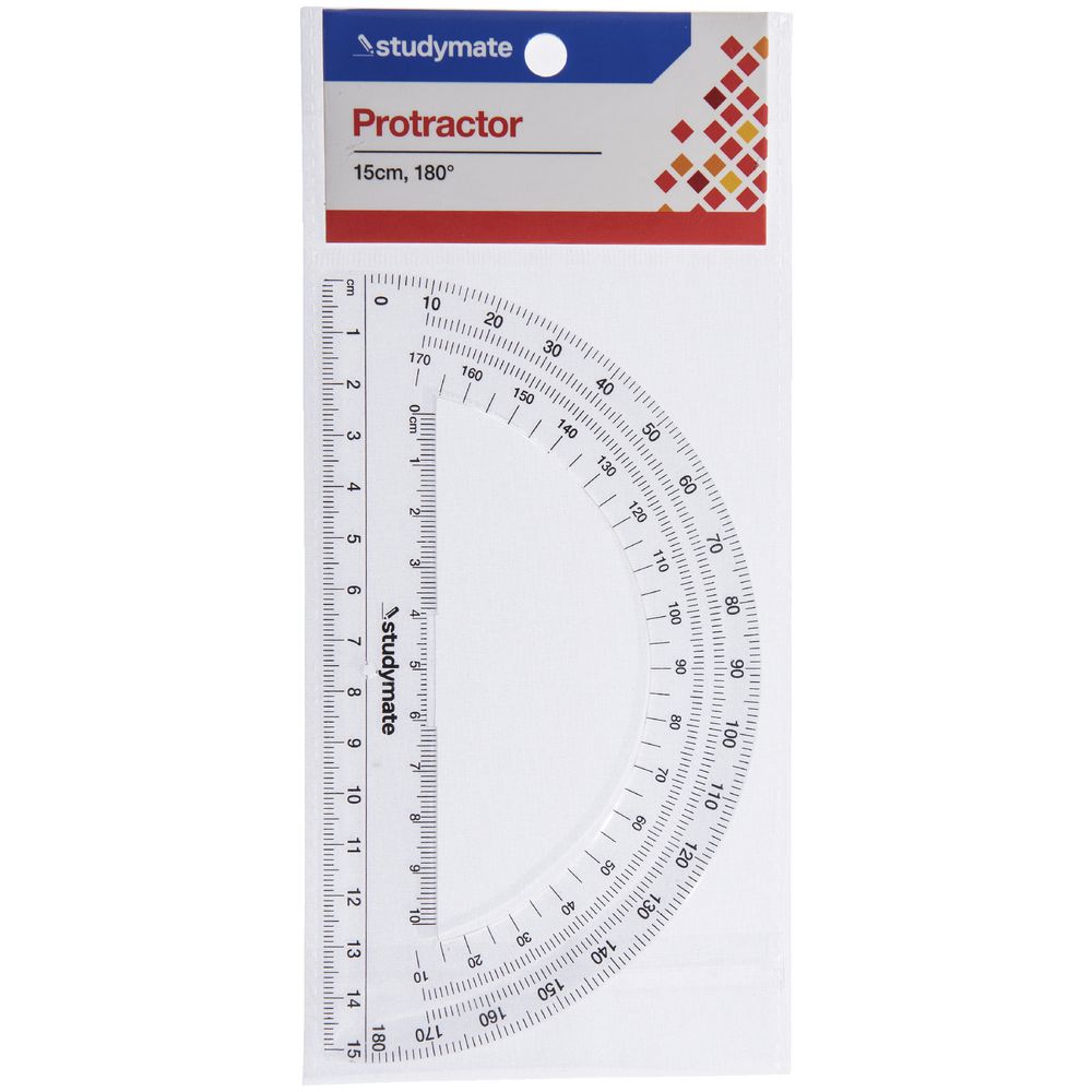 Studymate 15cm 180 Degree Protractor Officeworks