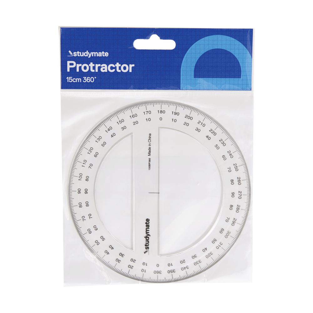 Studymate 15cm 360 Degree Protractor
