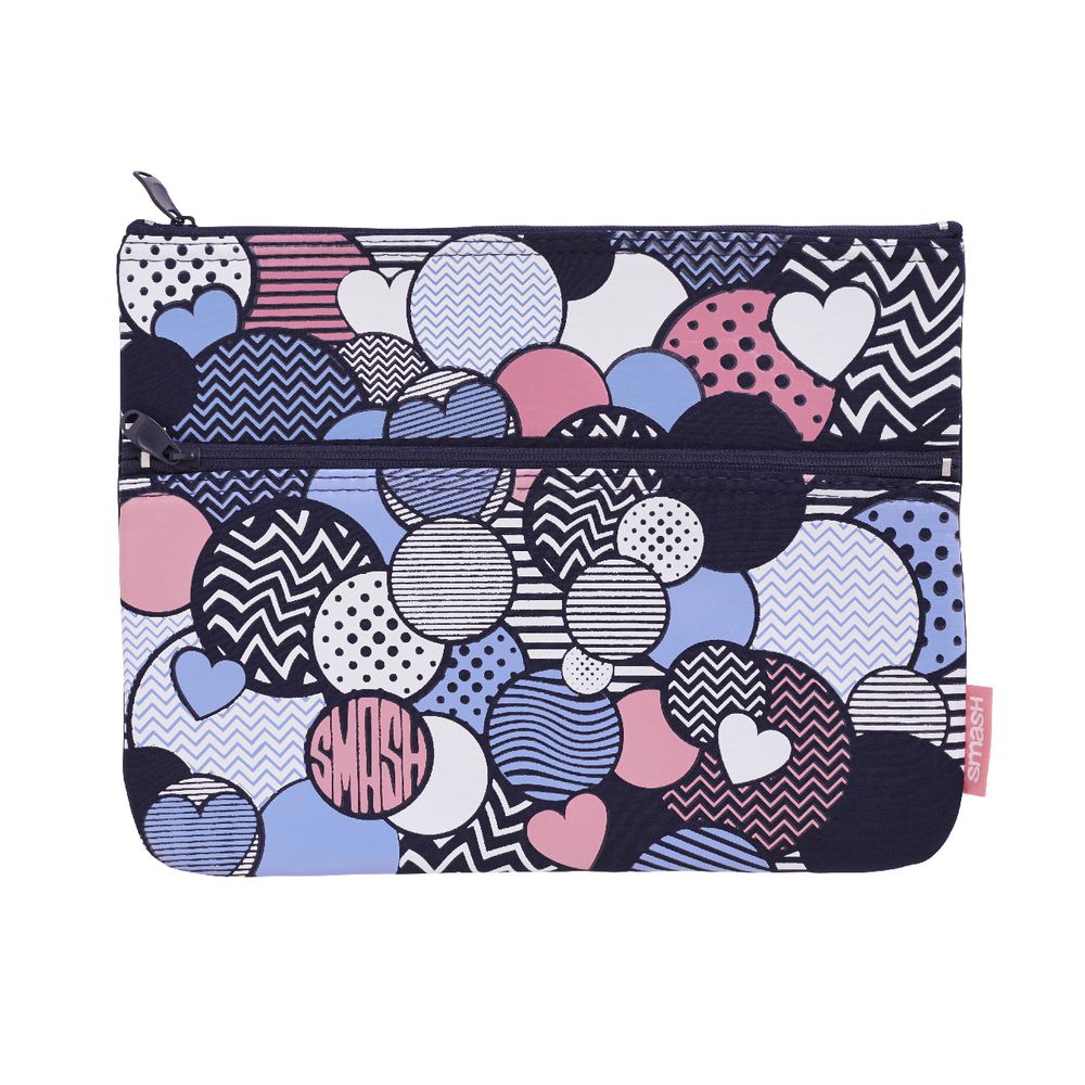 Smash Twin Zip Neoprene Pencil Case Large Sphere