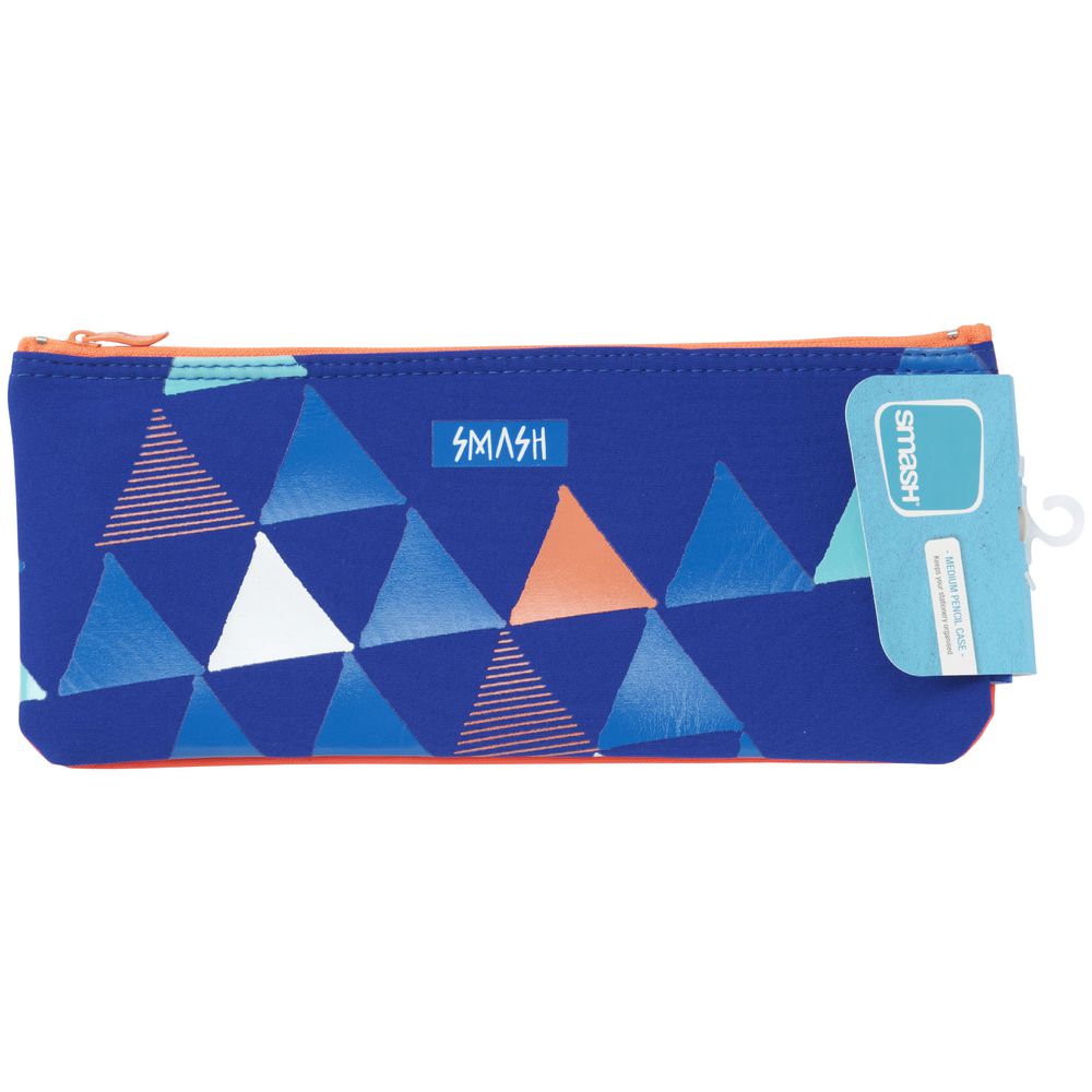 Smash Single Zip Neoprene Pencil Case Medium Triangular