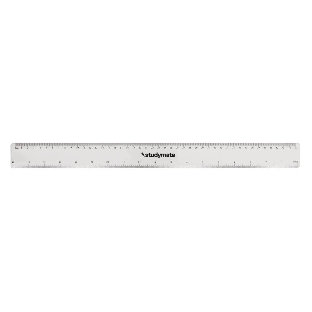 Studymate Plastic Clear Ruler 45cm
