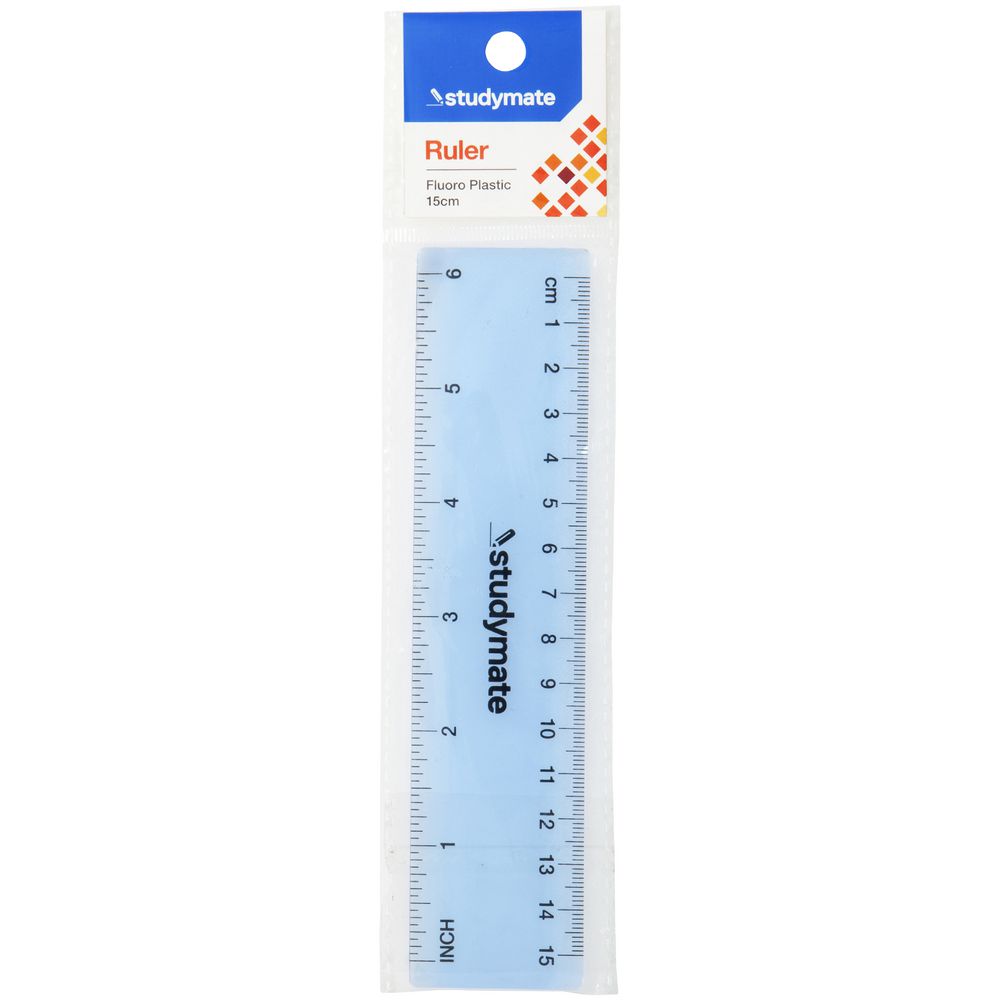 Studymate Plastic Fluoro Ruler 15cm