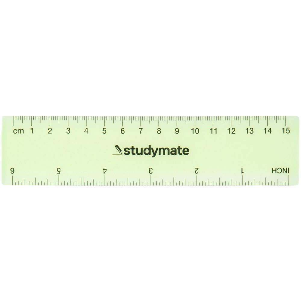Studymate Plastic Fluoro Ruler 15cm